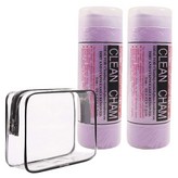 毛巾(紫色), 收納袋(透明黑) × 1套