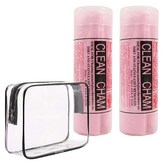 毛巾(粉紅色), 收納袋(透明黑) × 1套