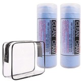 毛巾(藍色), 收納袋(透明黑) × 1套