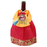 꽃문양 레드금박치마 × 1개