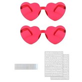 粉紅色(愛心眼鏡) × 1套
