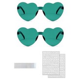 綠色(愛心眼鏡) × 1套