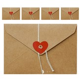 베이지 하트 × 5개