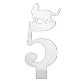 當貓咪遇上數字5 優雅白