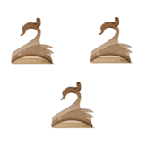 투명 브라운 × 3개