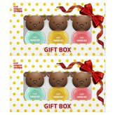 粉紅色+薄荷色+黃色