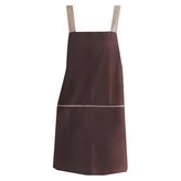 咖啡底 + 米白肩帶