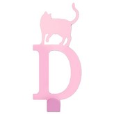 當貓咪遇上字母D 質感粉