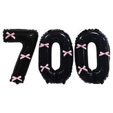 블랙(숫자풍선700), 핑크(리본)