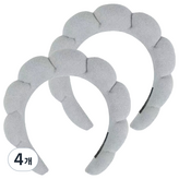 灰色雲朵髮帶