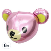 3D 핑크 베어 헤드