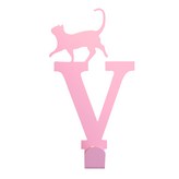 當貓咪遇上字母V 質感粉