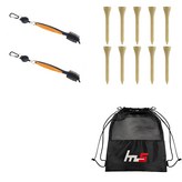 橘色(清潔器), 木質(球Tee) × 1套