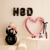 01 粉紅黑 數字8