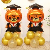 金色(30cm氣球) + 金色亮片(30cm氣球) + 博士熊(鋁箔氣球)