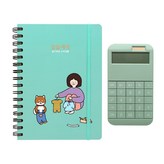 筆記本(薄荷綠)+計算機(薄荷綠) × 1組