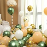 05 酪梨綠與金色紙屑5色混合