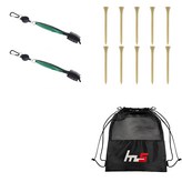 混合顏色(球桿頭清潔器, 收納袋), 單一顏色(高爾夫球Tee) × 1套