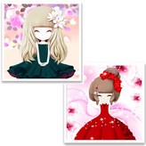 紅色少女 + 百合少女 × 1套