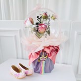 Furoshiki shape_camellia rose_peach，刻字黑色，第一石 × 1個