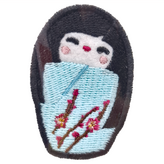 刺繡貼紙 黑色 + 藍色 × 1個