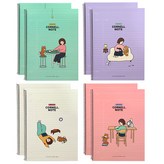 薄荷綠 + 紫色 + 象牙白 + 粉紅色