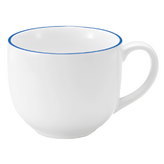 白色 + 藍色鑲邊 × 1個