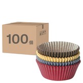 咖啡色 + 黃色 + 藍色 + 紅色 × 100個