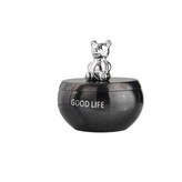 黑色中號-小熊帶蓋菸缸 × 1個