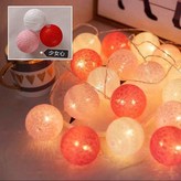 品質-優選 少女心 6cm大直徑棉線球, 1.5米10球 電池款 常亮 需自備電 × 1個