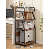 4단 블랙 프레임 - 월넛 × 1개