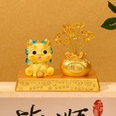 元寶 黃水晶錢袋樹 底座 × 1個