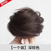 深棕色【髮圈款，無抓夾】,仿真髮絲 × 1個