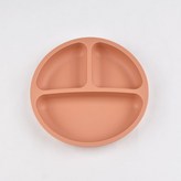 橘粉色,食品級硅膠【無吸餐盤+木勺】 × 1個