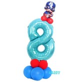 9. 32inch 캡틴 아메리카 블루 디지털 패키지 8 × 1개