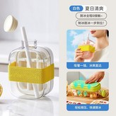 冰塊暢飲：十二冰格【珍珠白】,清爽一夏【冷飲自由】帶吸管綁帶 × 1個