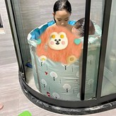 米色熊貓(升級加厚)送收納袋,適合1-3歲50cm寬30cm高 × 1個