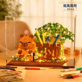 水豚花園筆筒 燈 亞克力 彩盒裝  1盒 × 1個