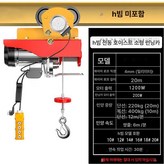 전동 220V 225~400kg 20m × 1개