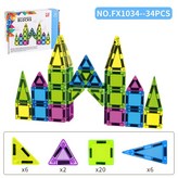 FX1034迷你磁力片34pcs 彩盒包裝 357.6g × 1個