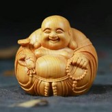 崖柏木雕一團和氣4.5公分 精雕 × 1個