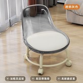 承重350斤【透明灰-萬向輪矮凳】 × 1個