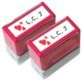 직사각 레드 검정잉크