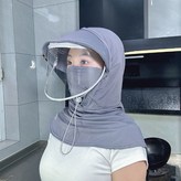 圍脖款深灰色+透明面罩,成人碼（55-60CM） × 1個