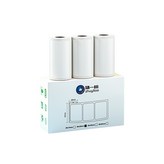 【豬一桃57mm】白色標籤30mm貼紙 1盒3捲