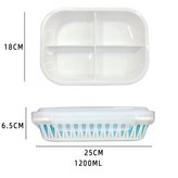 青藍十字四格飯盒 × 1個