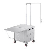 經典五代帶蓋萬向輪款 米白色48L 可延展蓋 帶支架 帶剎車輪 × 1個