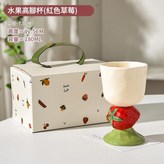 水果高腳杯 紅色草莓 180ml × 1個