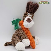 可愛小毛驢【棕色】1只【萌寵必備】,自嗨解悶/柔軟親膚/耐咬不爛【萌寵必備】 × 1個