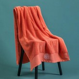 浴巾單條裝 橘紅色, 140*70cm 430g × 1個